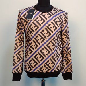 Fendi Purple And Brown Casual Sweatshirt